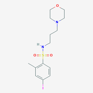 molecular formula C14H21IN2O3S B275660 4-iodo-2-methyl-N-[3-(4-morpholinyl)propyl]benzenesulfonamide 