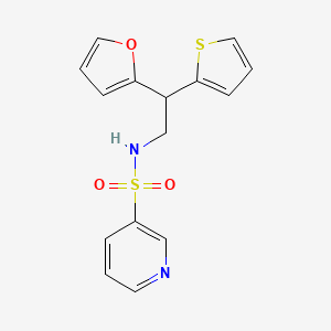 N-[2-(furan-2-yl)-2-(thiophen-2-yl)ethyl]pyridine-3-sulfonamide