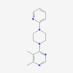 molecular formula C15H19N5 B2756622 4,5-二甲基-6-(4-(嘧啶-2-基)哌嗪-1-基)嘧啶 CAS No. 2309307-82-0