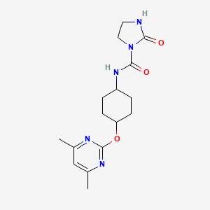 N-((1r,4r)-4-((4,6-dimethylpyrimidin-2-yl)oxy)cyclohexyl)-2-oxoimidazolidine-1-carboxamide