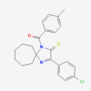 3-(4-Chlorophenyl)-1-(4-methylbenzoyl)-1,4-diazaspiro[4.6]undec-3-ene-2-thione