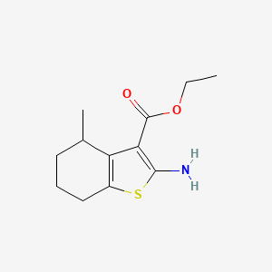 molecular formula C12H17NO2S B2756656 Ethyl 2-amino-4-methyl-4,5,6,7-tetrahydro-1-benzothiophene-3-carboxylate CAS No. 95211-67-9