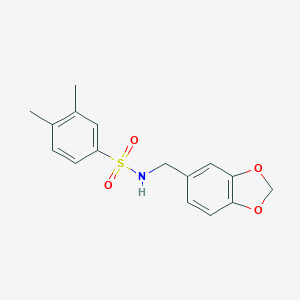 N-(1,3-benzodioxol-5-ylmethyl)-3,4-dimethylbenzenesulfonamide