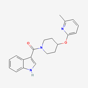 molecular formula C20H21N3O2 B2756671 (1H-吲哚-3-基)(4-((6-甲基吡啶-2-基)氧基)哌啶-1-基)甲酮 CAS No. 1797267-14-1