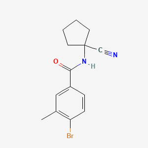 molecular formula C14H15BrN2O B2756673 4-Bromo-N-(1-cyanocyclopentyl)-3-methylbenzamide CAS No. 1713436-43-1