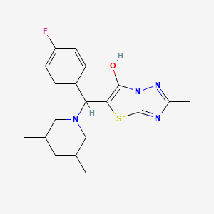 5-((3,5-Dimethylpiperidin-1-yl)(4-fluorophenyl)methyl)-2-methylthiazolo[3,2-b][1,2,4]triazol-6-ol