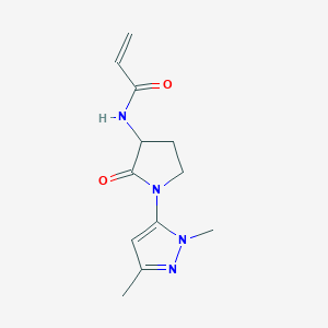 N-[1-(2,5-Dimethylpyrazol-3-yl)-2-oxopyrrolidin-3-yl]prop-2-enamide