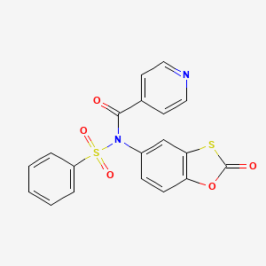 N-(2-oxobenzo[d][1,3]oxathiol-5-yl)-N-(phenylsulfonyl)isonicotinamide