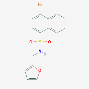 molecular formula C15H12BrNO3S B275669 4-bromo-N-(furan-2-ylmethyl)naphthalene-1-sulfonamide 