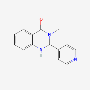 molecular formula C14H13N3O B2756700 3-methyl-2-(pyridin-4-yl)-2,3-dihydroquinazolin-4(1H)-one CAS No. 1245570-10-8