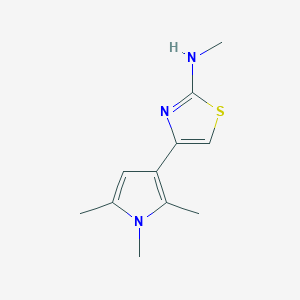 molecular formula C11H15N3S B2756701 N-methyl-4-(1,2,5-trimethyl-1H-pyrrol-3-yl)thiazol-2-amine CAS No. 930447-23-7
