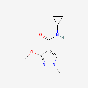 molecular formula C9H13N3O2 B2756707 N-Cyclopropyl-3-methoxy-1-methylpyrazole-4-carboxamide CAS No. 2327161-85-1