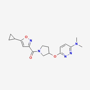 (5-Cyclopropylisoxazol-3-yl)(3-((6-(dimethylamino)pyridazin-3-yl)oxy)pyrrolidin-1-yl)methanone