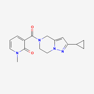 3-(2-cyclopropyl-4,5,6,7-tetrahydropyrazolo[1,5-a]pyrazine-5-carbonyl)-1-methylpyridin-2(1H)-one