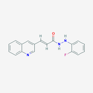 (E)-N'-(2-fluorophenyl)-3-(3-quinolinyl)-2-propenohydrazide
