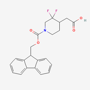 2-[1-(9H-Fluoren-9-ylmethoxycarbonyl)-3,3-difluoropiperidin-4-yl]acetic acid