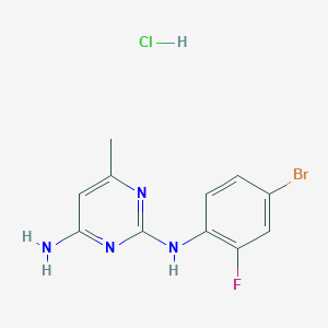 molecular formula C11H11BrClFN4 B2756751 C11H11BrClFN4 CAS No. 1396564-75-2