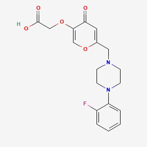 2-[6-[[4-(2-Fluorophenyl)piperazin-1-yl]methyl]-4-oxopyran-3-yl]oxyacetic acid