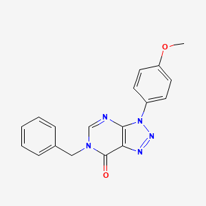 molecular formula C18H15N5O2 B2756756 6-Benzyl-3-(4-methoxyphenyl)triazolo[4,5-d]pyrimidin-7-one CAS No. 892481-58-2