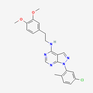 molecular formula C22H22ClN5O2 B2756773 1-(5-chloro-2-methylphenyl)-N-(3,4-dimethoxyphenethyl)-1H-pyrazolo[3,4-d]pyrimidin-4-amine CAS No. 890937-13-0