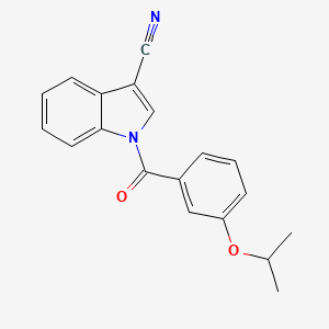 molecular formula C19H16N2O2 B2756776 1-(3-isopropoxybenzoyl)-1H-indole-3-carbonitrile CAS No. 1982160-91-7