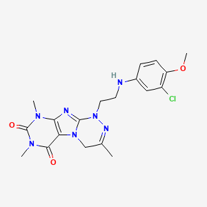 1-(2-((3-chloro-4-methoxyphenyl)amino)ethyl)-3,7,9-trimethyl-7,9-dihydro-[1,2,4]triazino[3,4-f]purine-6,8(1H,4H)-dione