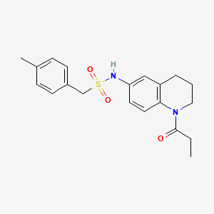 molecular formula C20H24N2O3S B2756784 N-(1-propionyl-1,2,3,4-tetrahydroquinolin-6-yl)-1-(p-tolyl)methanesulfonamide CAS No. 946259-49-0