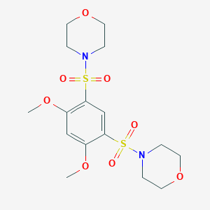 molecular formula C16H24N2O8S2 B275679 2,4-Dimethoxy-5-(morpholinosulfonyl)phenyl morpholino sulfone 