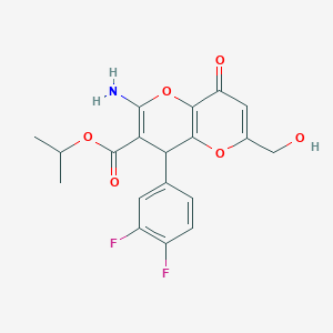 Isopropyl 2-amino-4-(3,4-difluorophenyl)-6-(hydroxymethyl)-8-oxo-4,8-dihydropyrano[3,2-b]pyran-3-carboxylate