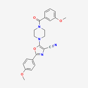 molecular formula C23H22N4O4 B2756799 5-(4-(3-Methoxybenzoyl)piperazin-1-yl)-2-(4-methoxyphenyl)oxazole-4-carbonitrile CAS No. 903194-91-2