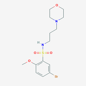 molecular formula C14H21BrN2O4S B275680 5-bromo-2-methoxy-N-[3-(4-morpholinyl)propyl]benzenesulfonamide 