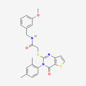 2-{[3-(2,4-dimethylphenyl)-4-oxo-3,4-dihydrothieno[3,2-d]pyrimidin-2-yl]sulfanyl}-N-(3-methoxybenzyl)acetamide