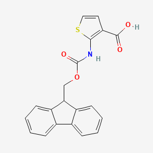 molecular formula C20H15NO4S B2756806 2-(9H-Fluoren-9-ylmethoxycarbonylamino)thiophene-3-carboxylic acid CAS No. 2305254-86-6