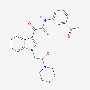 molecular formula C24H23N3O5 B2756810 N-(3-acetylphenyl)-2-(1-(2-morpholino-2-oxoethyl)-1H-indol-3-yl)-2-oxoacetamide CAS No. 872857-35-7