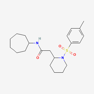N-cycloheptyl-2-(1-tosylpiperidin-2-yl)acetamide