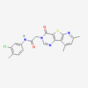 molecular formula C20H17ClN4O2S B2756829 N-(3-chloro-4-methylphenyl)-2-(7,9-dimethyl-4-oxopyrido[3',2':4,5]thieno[3,2-d]pyrimidin-3(4H)-yl)acetamide CAS No. 869466-36-4