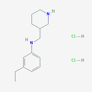 3-Ethyl-N-(piperidin-3-ylmethyl)aniline;dihydrochloride