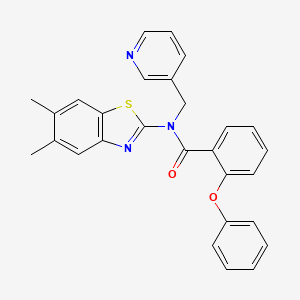 N-(5,6-dimethylbenzo[d]thiazol-2-yl)-2-phenoxy-N-(pyridin-3-ylmethyl)benzamide
