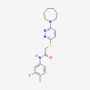 2-((6-(azepan-1-yl)pyridazin-3-yl)thio)-N-(3-fluoro-4-methylphenyl)acetamide