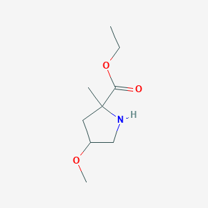 molecular formula C9H17NO3 B2756843 Ethyl 4-methoxy-2-methylpyrrolidine-2-carboxylate CAS No. 2248256-77-9