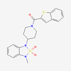 benzo[b]thiophen-2-yl(4-(3-methyl-2,2-dioxidobenzo[c][1,2,5]thiadiazol-1(3H)-yl)piperidin-1-yl)methanone