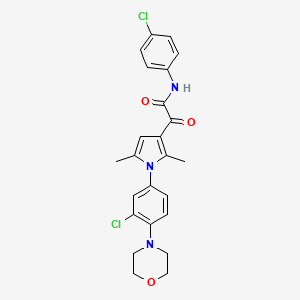 2-[1-(3-chloro-4-morpholinophenyl)-2,5-dimethyl-1H-pyrrol-3-yl]-N-(4-chlorophenyl)-2-oxoacetamide