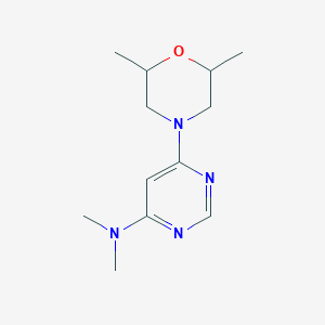 molecular formula C12H20N4O B2756878 6-(2,6-dimethylmorpholino)-N,N-dimethylpyrimidin-4-amine CAS No. 2034461-31-7