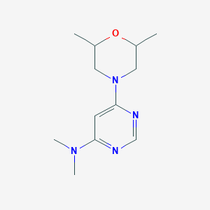 molecular formula C12H20N4O B2756878 6-(2,6-dimethylmorpholin-4-yl)-N,N-dimethylpyrimidin-4-amine CAS No. 2034461-31-7