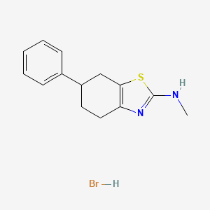 molecular formula C14H17BrN2S B2756881 N-methyl-6-phenyl-4,5,6,7-tetrahydro-1,3-benzothiazol-2-amine hydrobromide CAS No. 1311316-99-0
