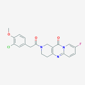 2-(2-(3-chloro-4-methoxyphenyl)acetyl)-8-fluoro-3,4-dihydro-1H-dipyrido[1,2-a:4',3'-d]pyrimidin-11(2H)-one