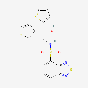 N-(2-hydroxy-2-(thiophen-2-yl)-2-(thiophen-3-yl)ethyl)benzo[c][1,2,5]thiadiazole-4-sulfonamide