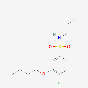 molecular formula C14H22ClNO3S B2756894 3-butoxy-N-butyl-4-chlorobenzenesulfonamide CAS No. 2380194-71-6