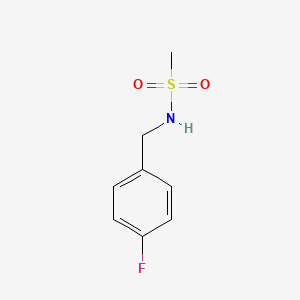 molecular formula C8H10FNO2S B2756895 N-[(4-氟苯基)甲基]甲磺酰胺 CAS No. 339104-96-0