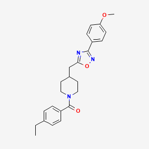 1-(4-Ethylbenzoyl)-4-{[3-(4-methoxyphenyl)-1,2,4-oxadiazol-5-yl]methyl}piperidine